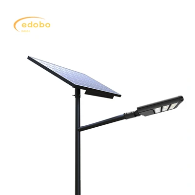 Solarna lampa Solarna ulična svjetiljka s litijumskom baterijom crna ploča